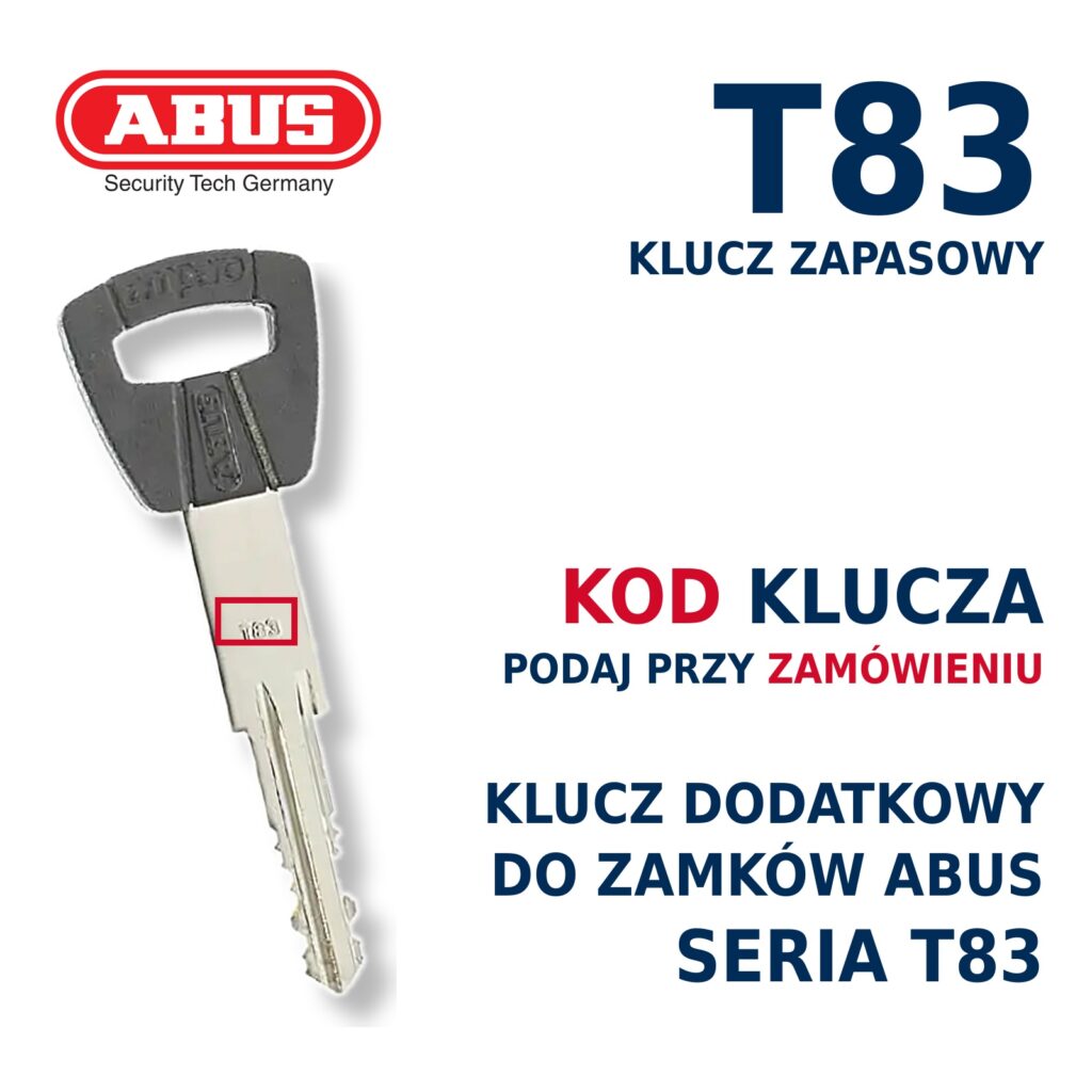 Abus T83 - dorabianie klucza z kodu